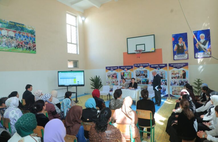 OTA-ONALAR VA O‘QUVCHILAR BILAN UCHRASHUV O‘TKAZILDI